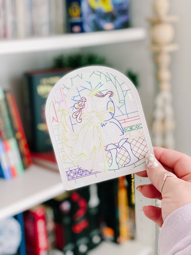 Suncatcher Sticker - Enchanted Rose